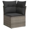 VidaXL Salon de Jardin avec Coussins 12 pcs, Canapés de Terrasse, Ensemble de Meubles de Patio, Mobilier d'Extérieur, Gris 3256221