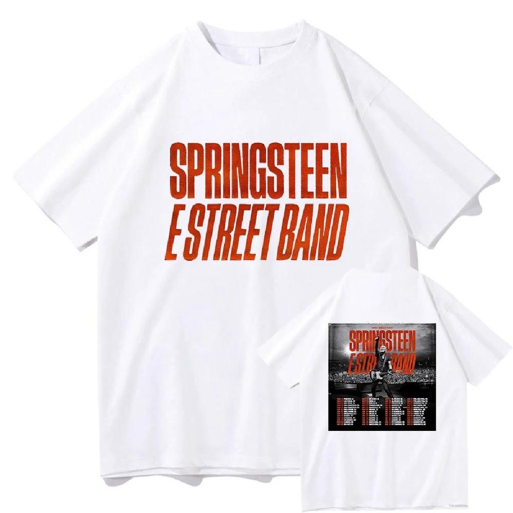 Bruce Springsteen Tour Tshirt Men_Women Clothing Harajuku T-shirt Unisex Vintage Cotton Top Streetwear Graphic T Shirts
