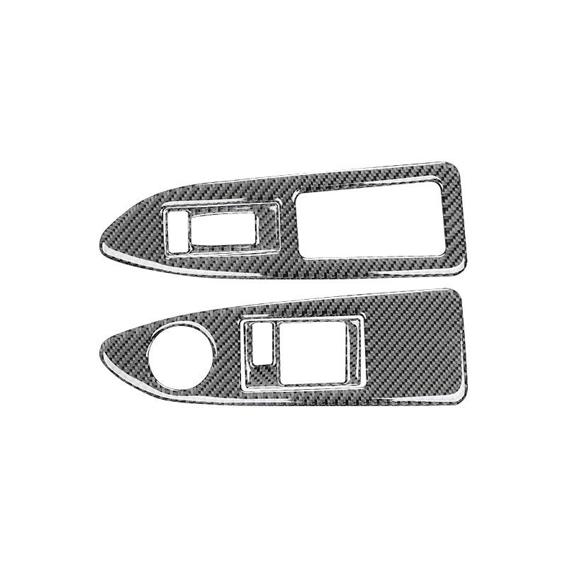 Auto Fensterheber Schalter Panel Trim Decals Aufkleber für Dodge Challenger 2008 2009 2010 2011 2012 2013 2014 Carbon Faser