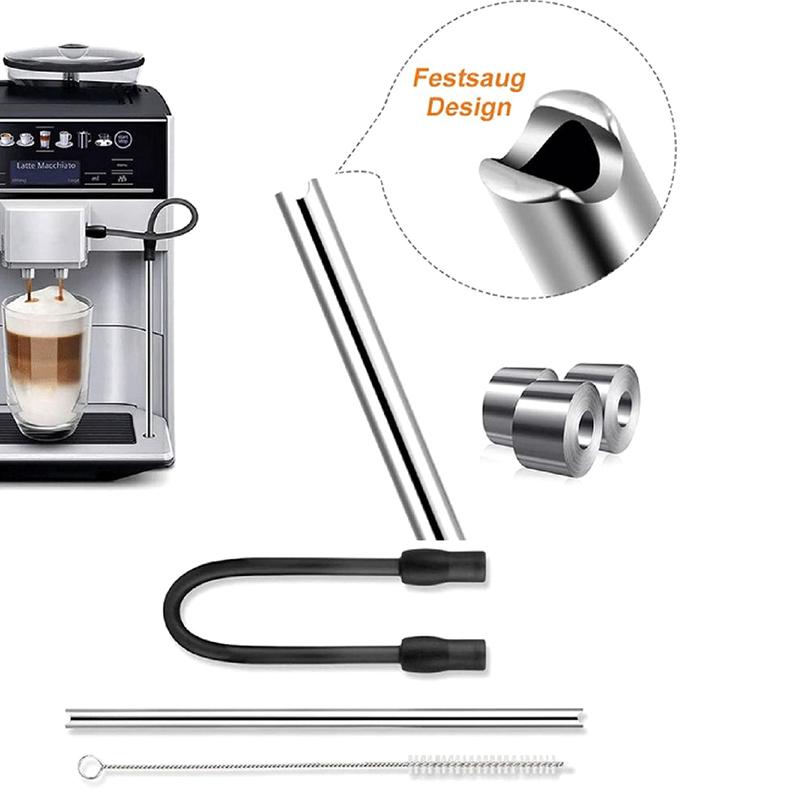 Σωληνάκι Γάλακτος Καφετιέρας Σετ Βουρτσάκια Σωληνάκι Γάλακτος από Ανοξείδωτο Ατσάλι Καφετιέρας Για Bosch Veroaroma Και Για Σειρά Siemens Eq.6