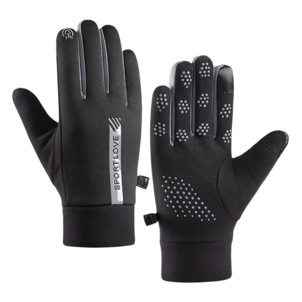 Plush Winter Warm Gloves Thickened Cycling Mittens Unisex Ski Gloves  Outdoor Black/Men