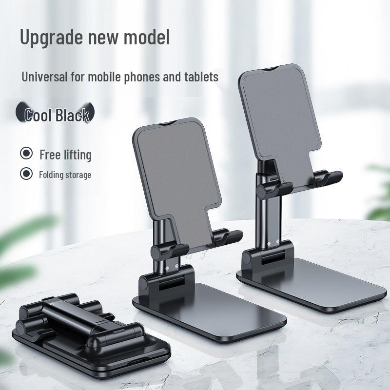 

Foldable Metal Phone and Tablet Holder for Live Streaming: Multi-functional and Retractable Creative Photography Stand.