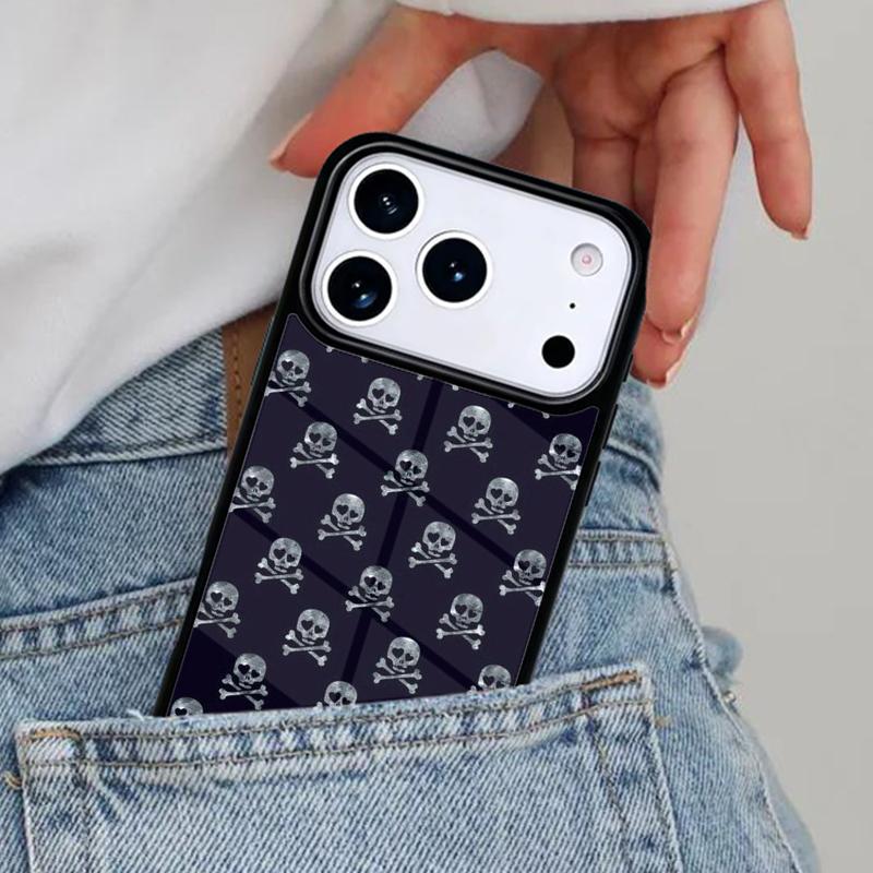 Skulls Bones Skeleton Phone Case for iPhone 17ProMax 12 13 14 15 16e 17 Pro Max Plus Air Cover