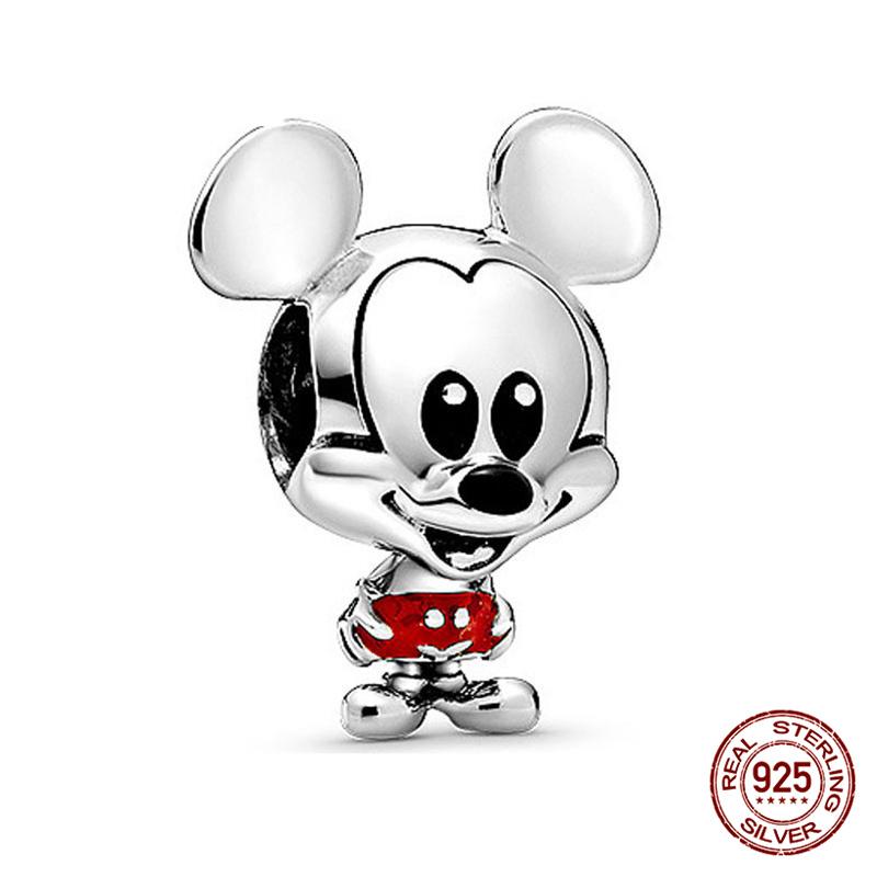 New  Mickey Minnie Beaded Marvel Lron Man Charms Plata De Leyoriginales Fit Bracelet Diy Jewelry Making Women'S Gift