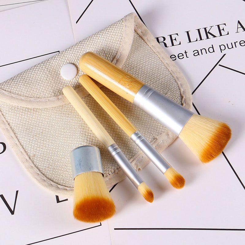 

Makeup Brush Set Log Color Makeup Tools Suit High Soft Hair Eye Shadow Blush Brush Mascara Brush Lip Brush Concealer Brush 4 Portable