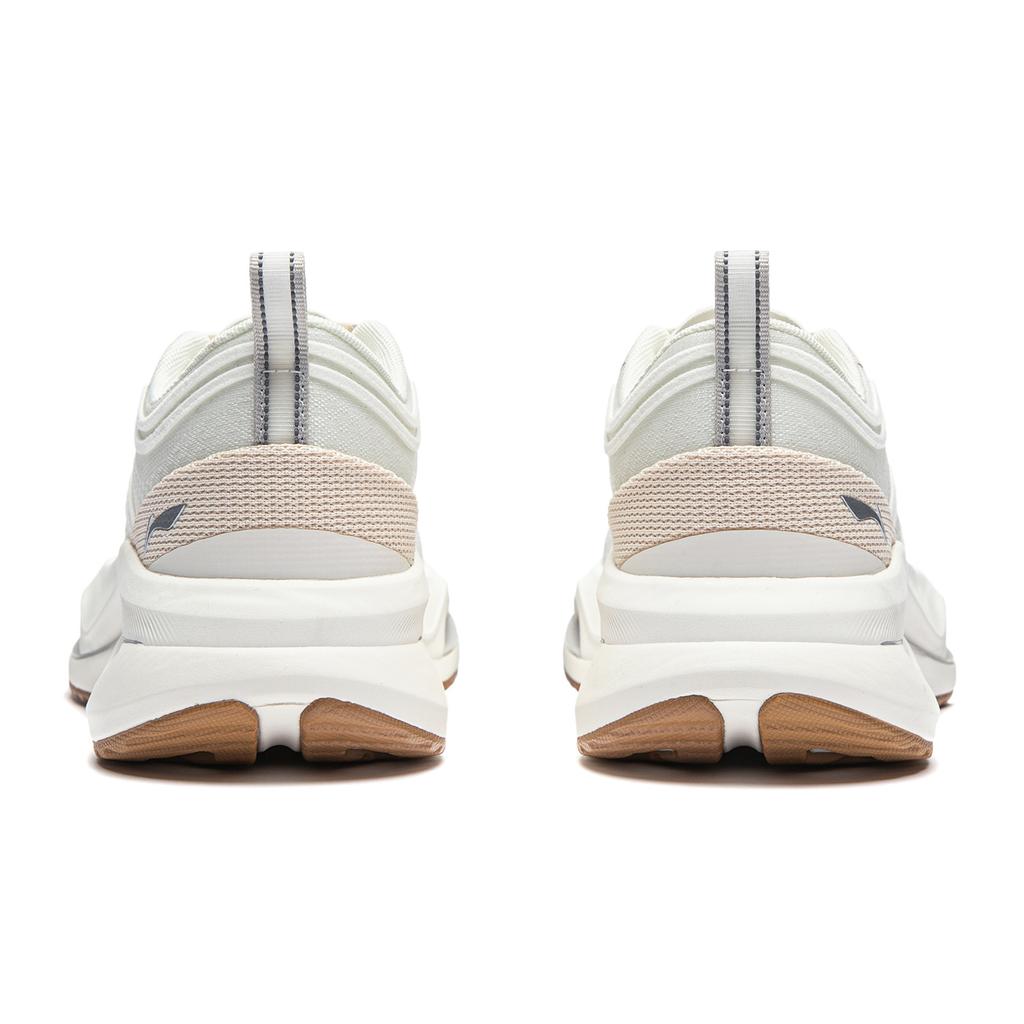 New LiNing Cushioning Anti Slip And Wear Resistant Lightweight Rebound Low Top Casual Running Shoes Women's White Gray ARHU006-3