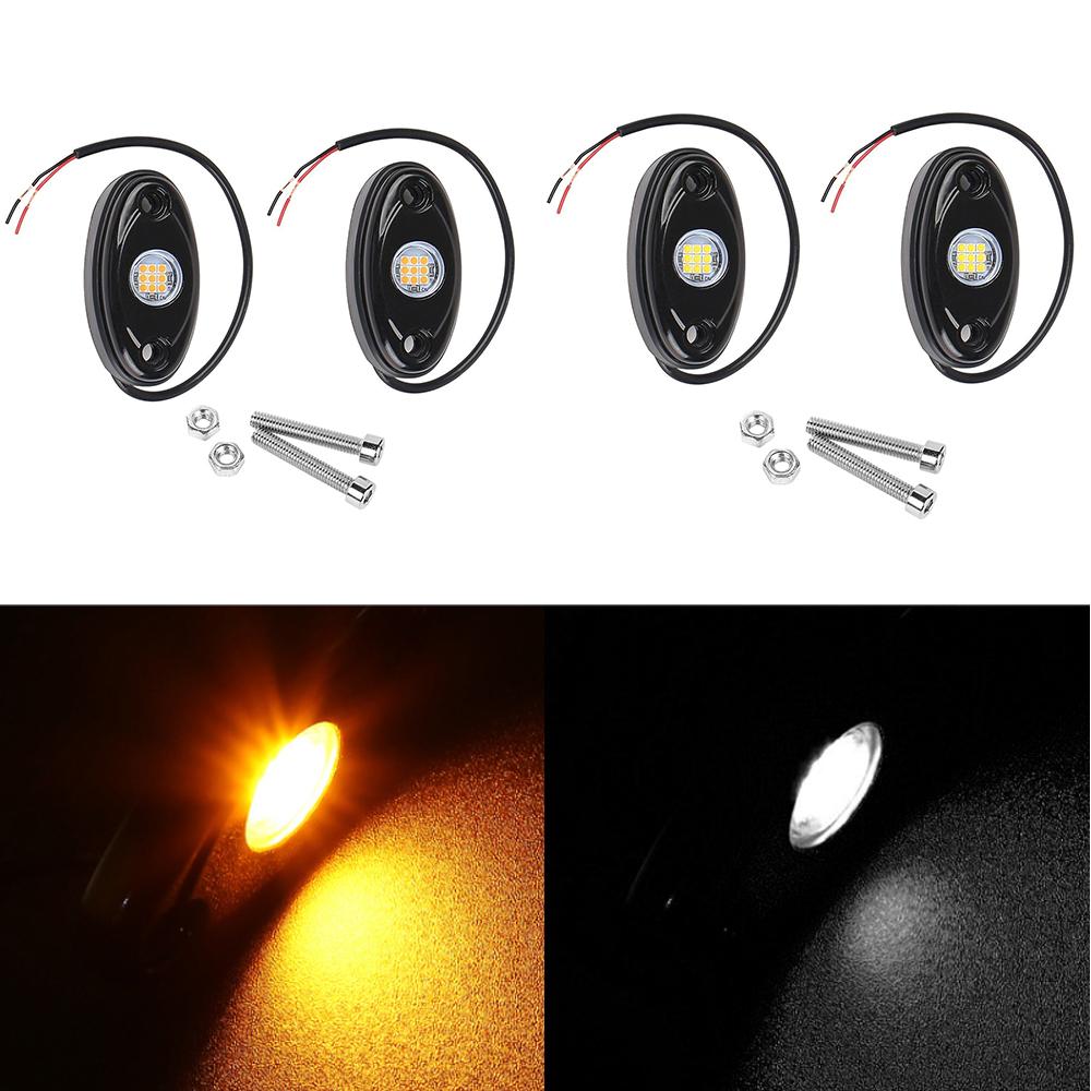1 Pair Yellow White Led Mini Underbody Lights Off Road 9W Suitable for Most Types of Cars Such As Sedan SUV Trucks etc