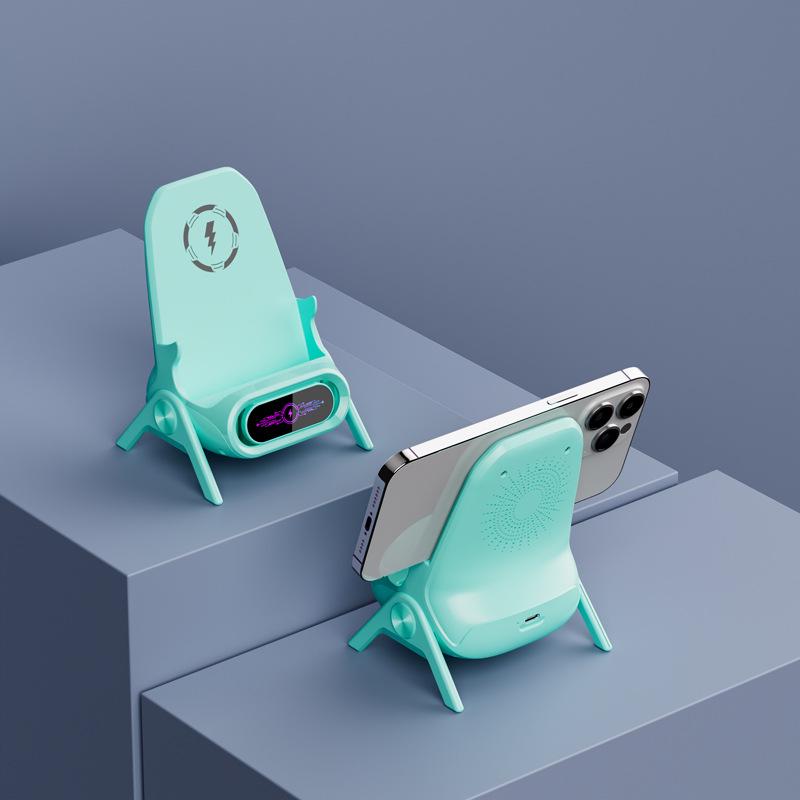 Lazy Sofa Wireless Charging Speaker Stand: Magnetic Phone Holder for Binge-Watching