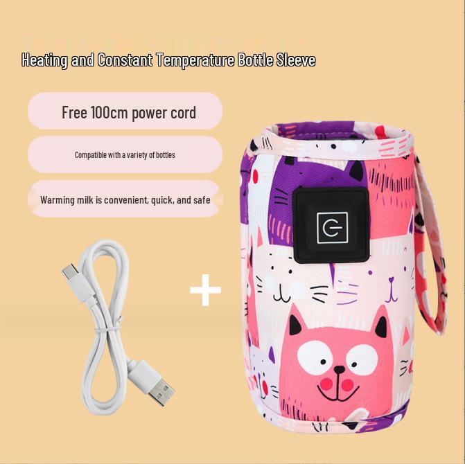 Universeller Cartoon-Milchwärmer: Dreistufige Heizung, Tragbarer isolierter Flaschenüberzug