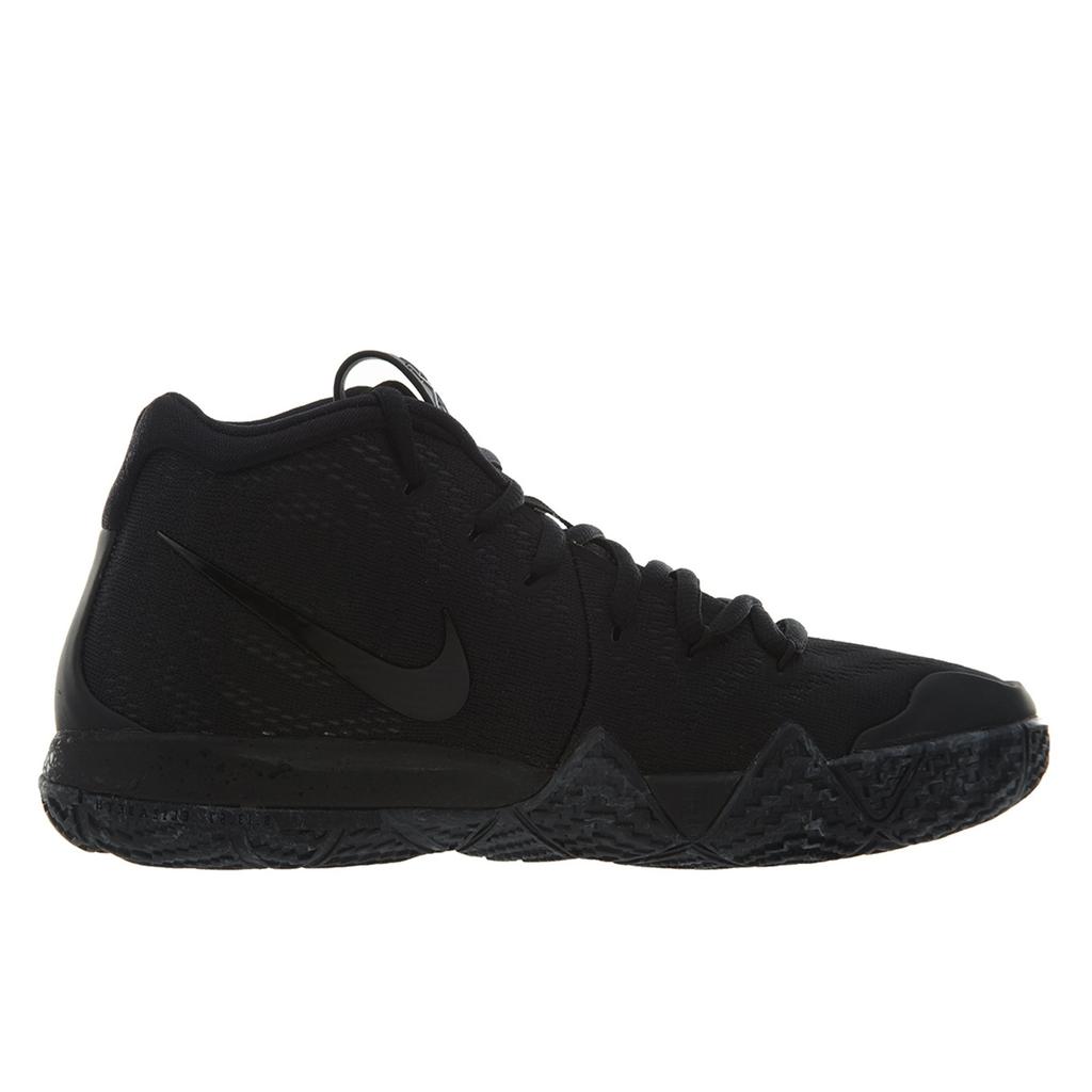 Nike Kyrie 4 'Triple Black' Kyrie 4 Slip Resistant Cushioning Mid top Performance Basketball Shoes Black Teenagers AA2897-008