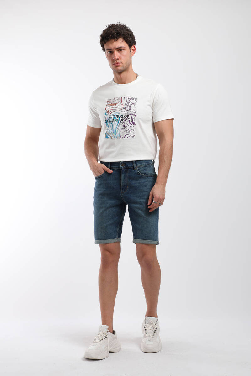 

Мужские джинсовые шорты Vegas из лайкры синие 29 синий