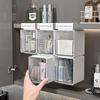 Bathroom Mirror Cabinet with Storage for Cosmetics, Makeup Remover Pads, Cotton Swabs, and Lipstick