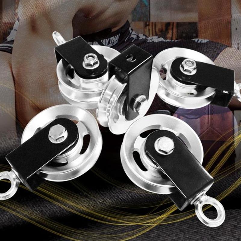 DIY Bracket Aluminum Pulley Bearing Working-Out Fitness Pulley Roller Wheel for Home Gym Equipment Home Accessories