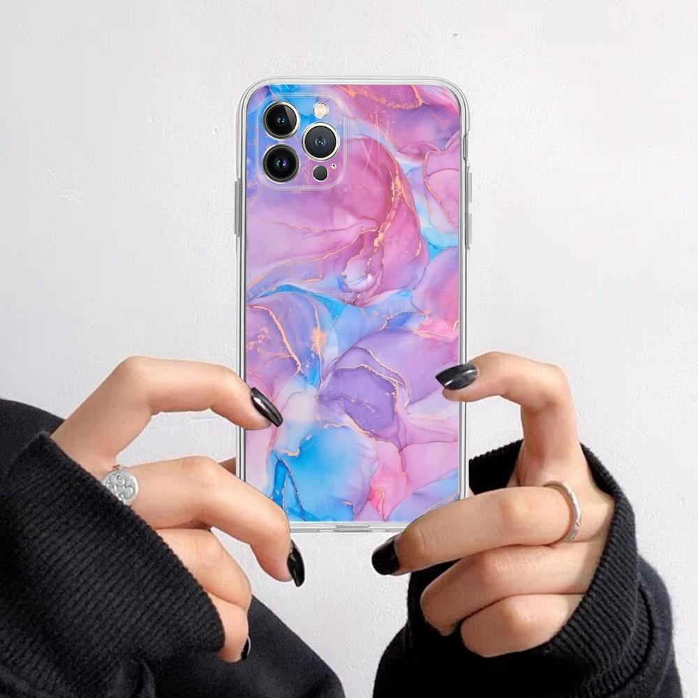 Marble Art Fashion Pattern Phone Case for iPhone 16 15 8 7 6 6S Plus X SE XR XS 14 11 12 13 Mini Pro Max Mobile Case
