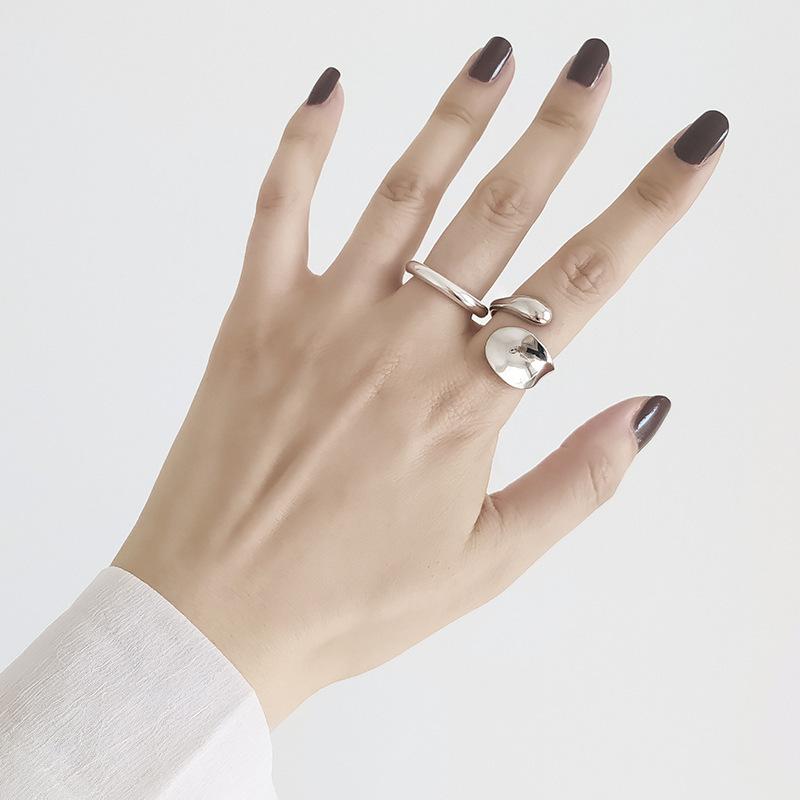 Minimalist Opening Glossy Line Ring INS Wind Niche Design Sense Fashion Hundred Match Adjustable Finger Ring Tide Finger Rings Geometric Party Jewelry