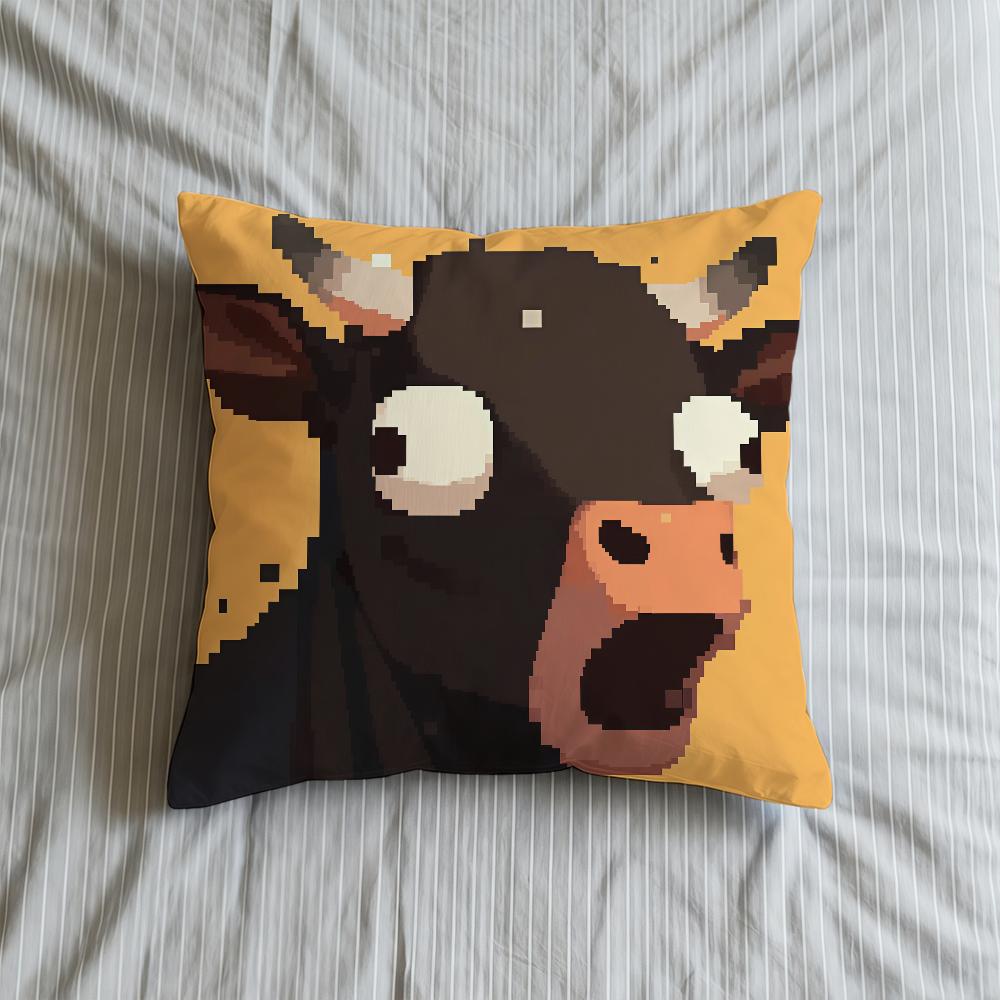 Cushion Soft Pixel Case Sofa Living Room Art Home Comfortable Surprise Office Decor Protective Illustration Pillow Covers