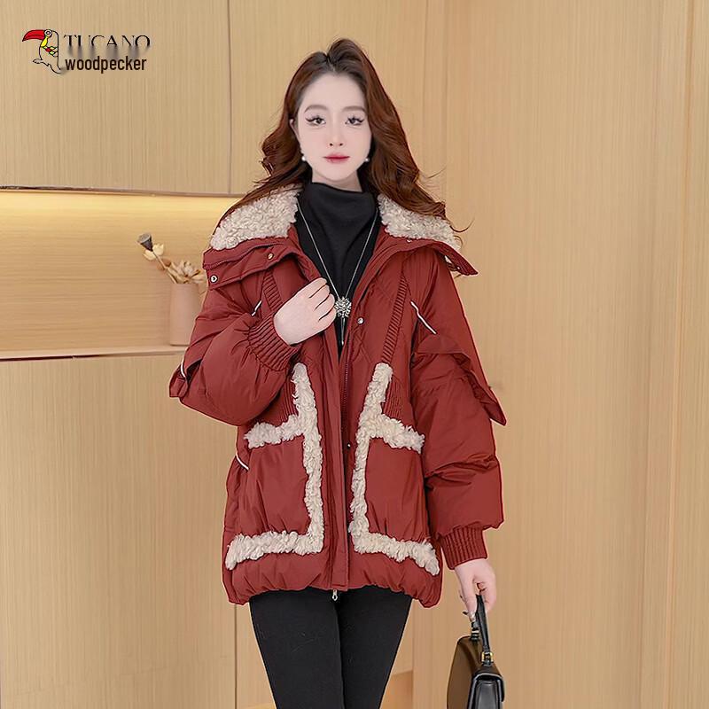 Стильная женская укороченная пуховая куртка-пуховик Woodpecker L