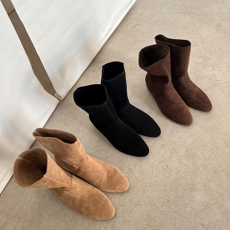 

Осторожно~ Высококачественные бао маленькие короткие ботинки 2025 ранняя осень первый слой коровьей кожи коричневые на скрытой платформе ботильоны 39 темно-коричневого