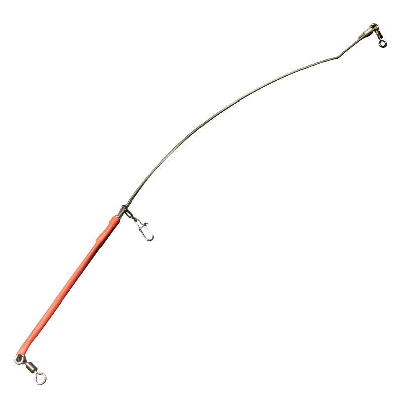 Orange Sleeve Deep Sea Curved Knife with Anti-Tangle Bracket and Stainless Steel Hook Rig