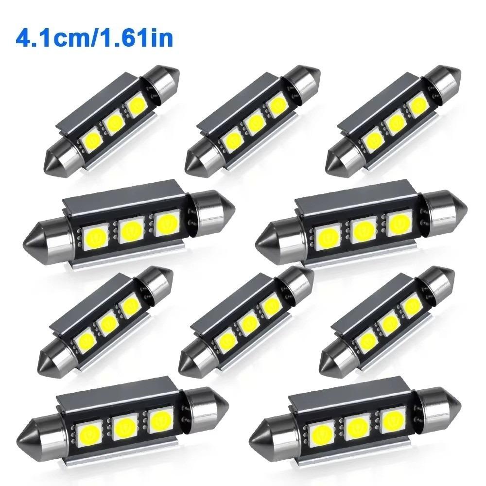 

10 Pcs 31/36/39/41MM Car Dome Light 12V White Light Reading Lighting Bulbs 300LM Car Interior Lights Vehicle Lighting 41mm