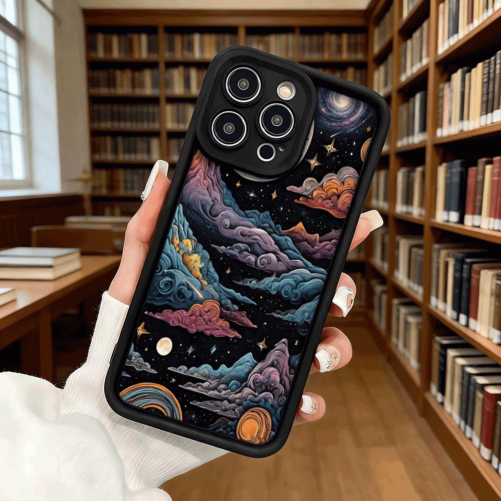 Colorful Moon Mountain Galaxy Soft TPU Shockproof Case For Xiaomi Redmi Note 15 14 13 12 11 Pro Anti-Fall Protective Back Cover