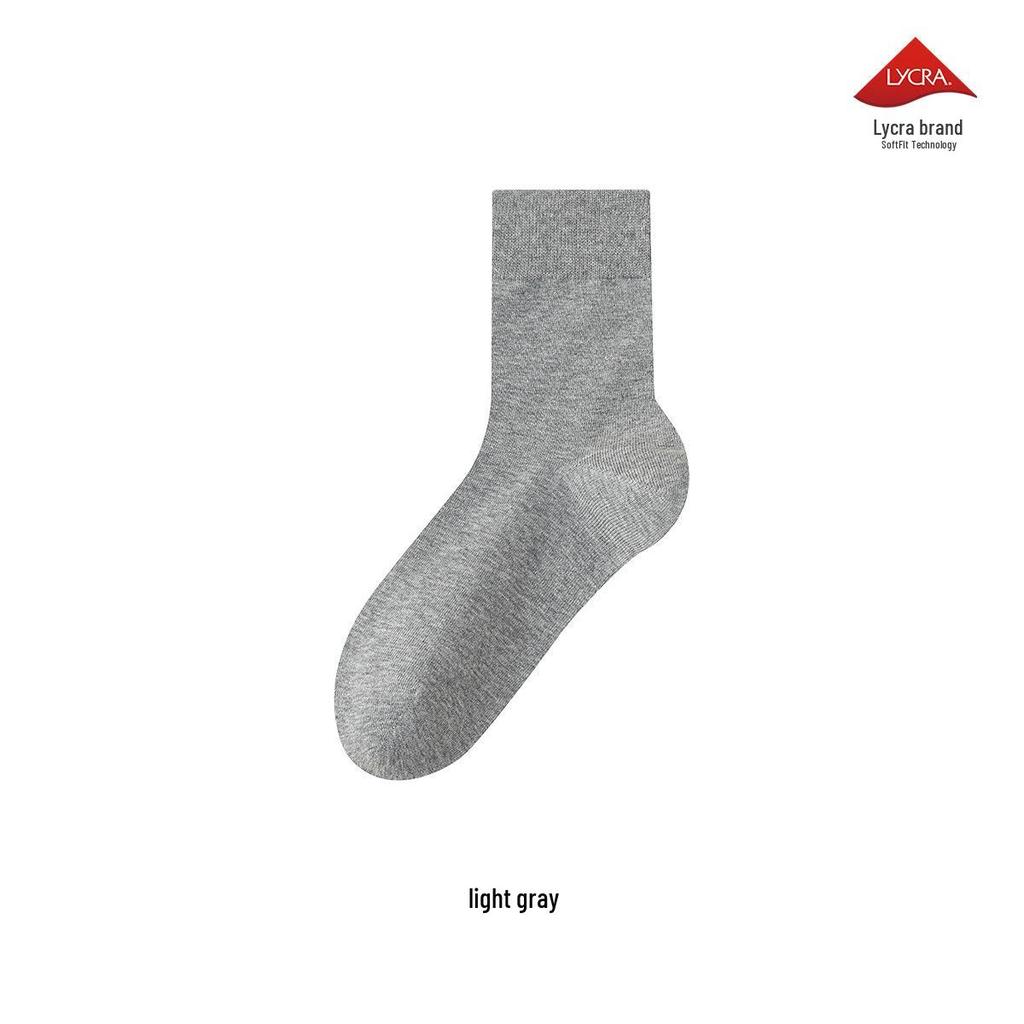 2025 Autumn Men's Aloe-Infused Antibacterial Mid-Calf Cotton Lycra Socks