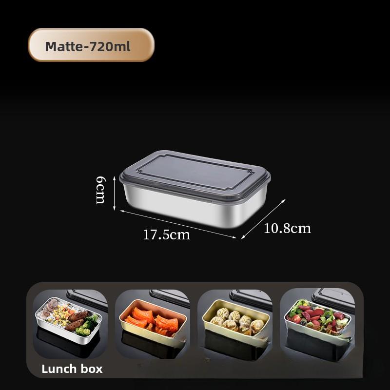 Outdoor cooking aluminum lunch box camping picnic food storage box square lunch box travel portable lunch box 2-pack