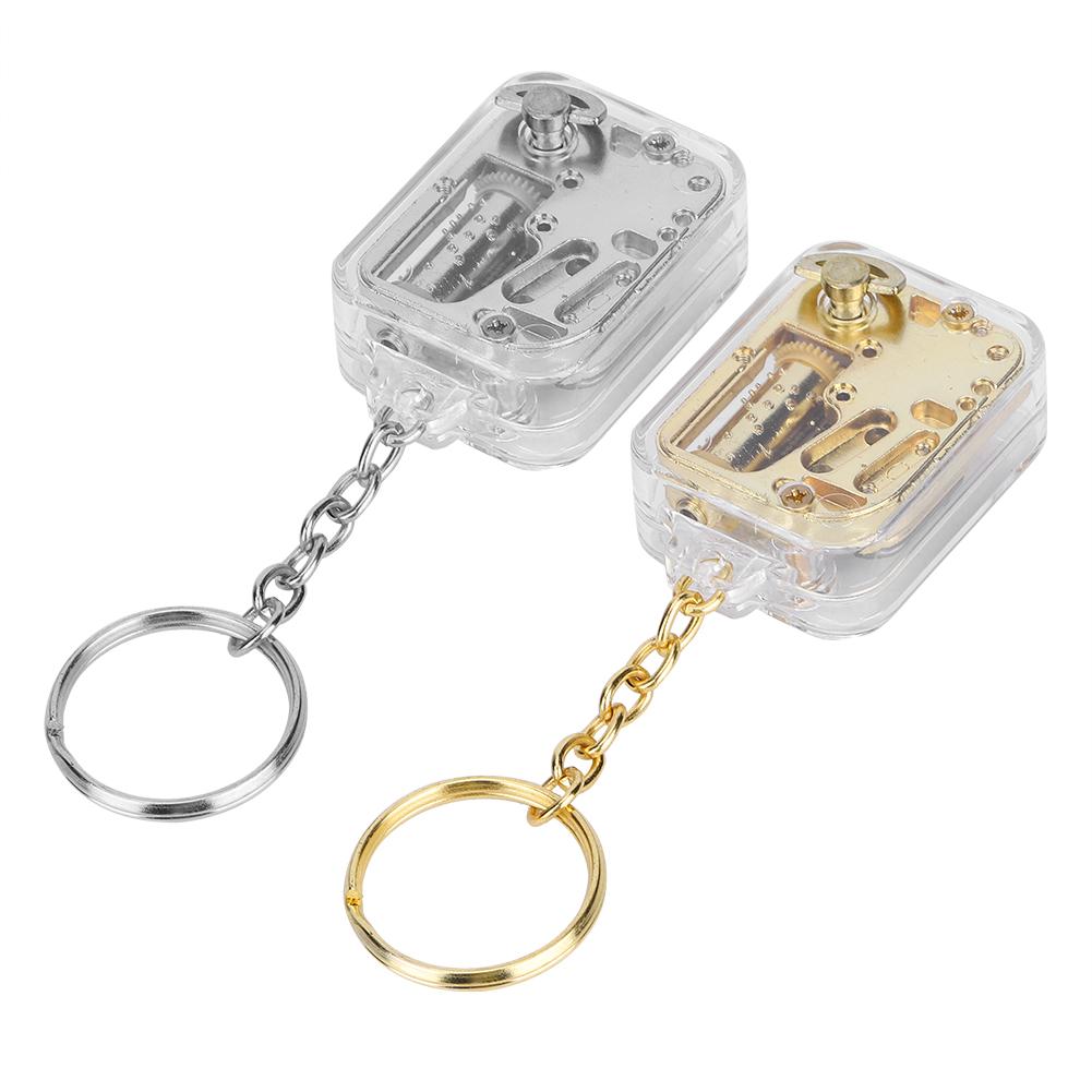 2pcs Mini Music Box Key Chain Exquisite Pendant Key Chain Home Decoration Gift