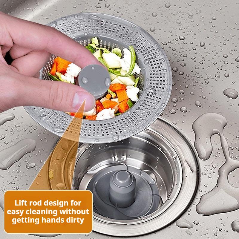 304 Stainless Steel Floor Drain Strainer, Anti - Odor Bounce Core, Universal Anti - Clog Drain Filter Food Residue Catcher