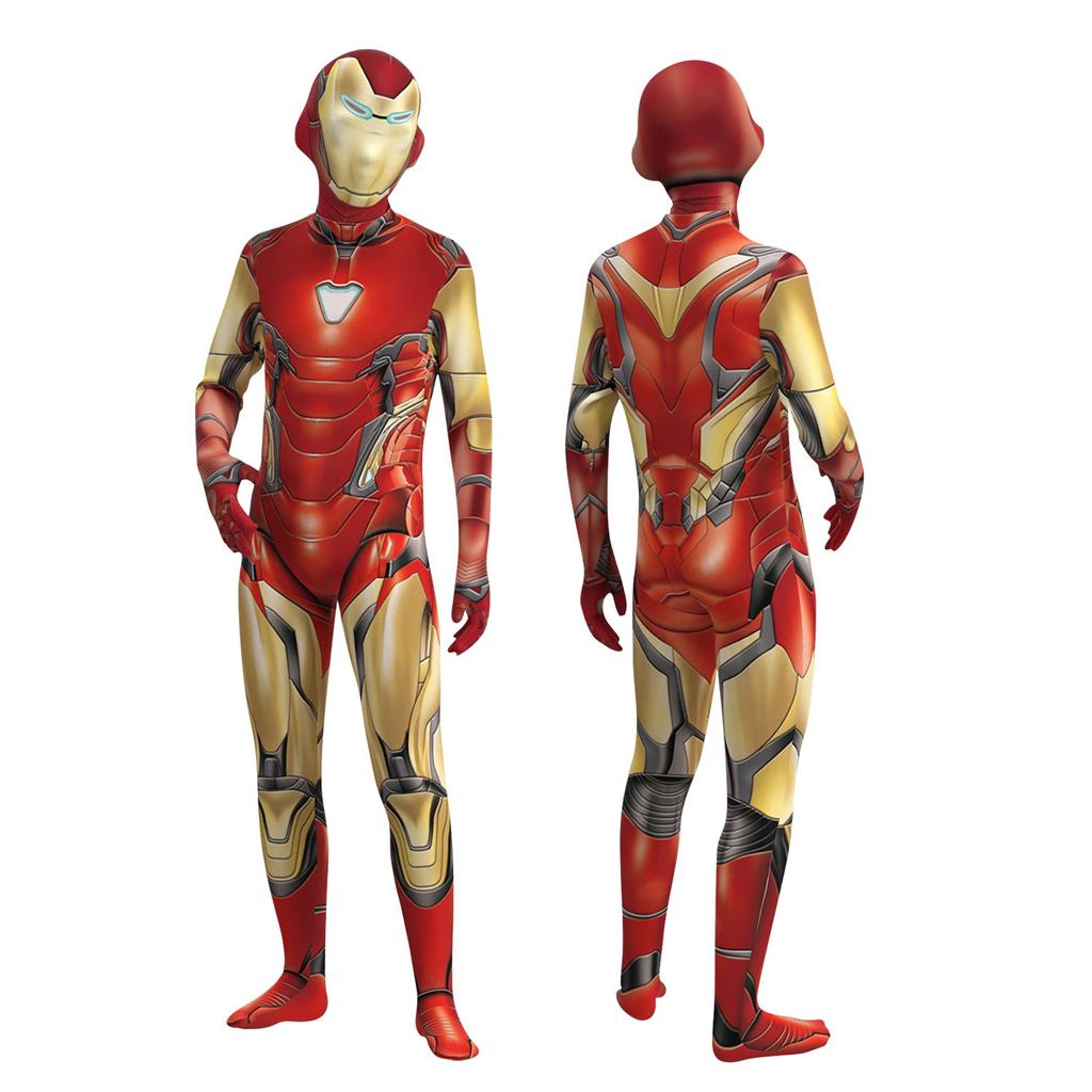 Kids Superhero Costume Full Body Suit with Mask - High Quality Spandex Halloween Cosplay Outfit for Boys
