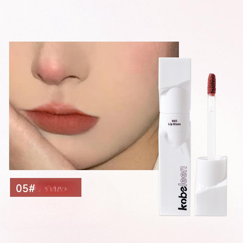 Irregular Lip Glaze Matte Velvet Lip Clay Grey Powder Low Saturation Vegan White Versatile Not Picky Skin