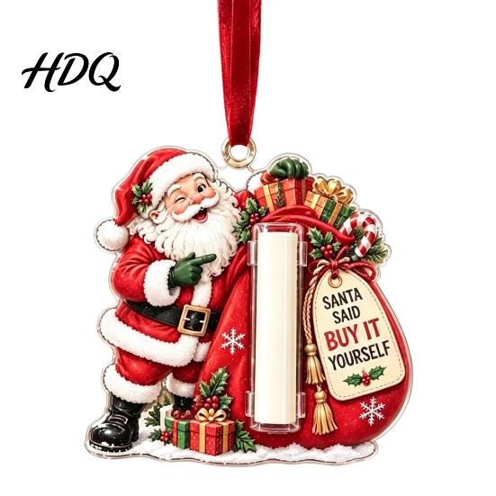 DIY Holiday Cash Gift Money Present Christmas Acrylic Holder Ornament Clear for Cash Funny Back