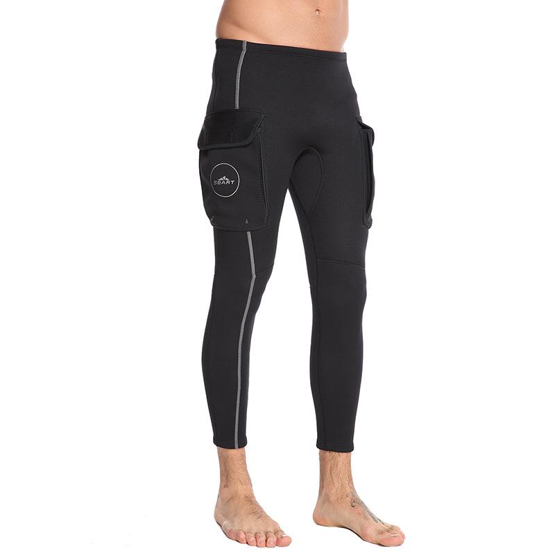 Pantaloni Muta Subacquea da Uomo Sharkbat 3MM - Caldi, Protettivi dal Sole, Resistenti al Freddo, Lunghi