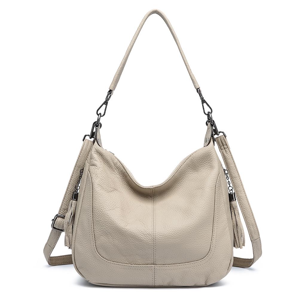 

Women s Large Capacity Top Grain Cowhide Shoulder Bag - Fashionable, Simple Crossbody Tote & Mommy Bag