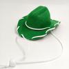 Pet handmade punched rope cowboy hat puppy cat western cowboy hat pet 13cm shaped small hat