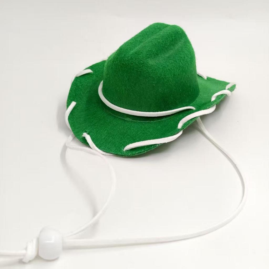 Pet handmade punched rope cowboy hat puppy cat western cowboy hat pet 13cm shaped small hat