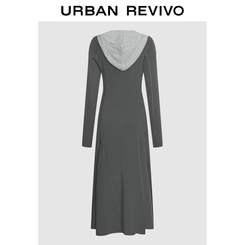 UR Women's Winter Slim-Fit Hooded A-Line Dress