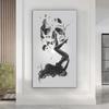 Abstract Figure Wall Art Canvas Painting Woman Black White Body Aesthetic Posters Prints Surrealism Luxury Artwork Pictures Living Room Home Decor