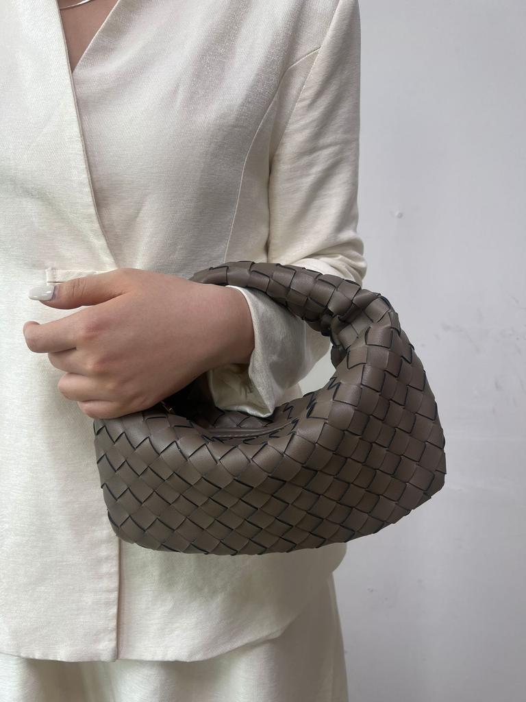 Trend Knödel Damen Tasche vielseitige Schultertasche Temperament Handtasche personalisierte Croissant handgewebt