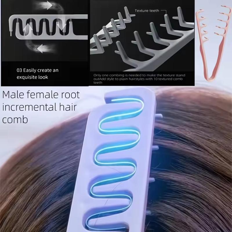 Hair Volumizing Comb Plastic Fluffy Texture Styling Tool For Normal Hair, Natural Looking Hair Root Lifting And Coverage