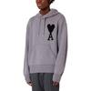 Amiparis Ss22 Logo Heart Color Block Drawstring Hoodie Unisex hoodies Gray UKS802.018057