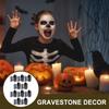 20 minilápidas para cementerio, decoración de micropaisajes, juguetes de Halloween, accesorios de broma, decoraciones de resina