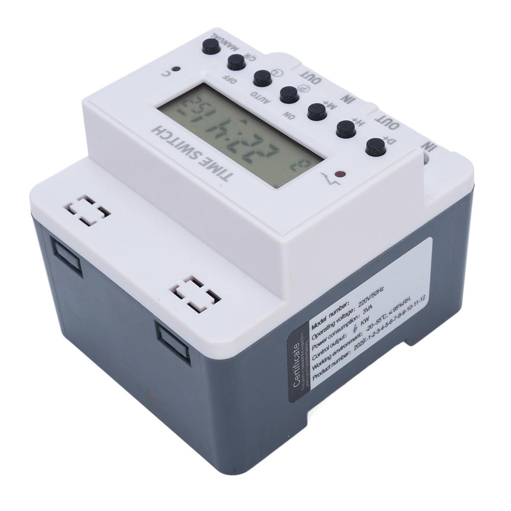 Digital Timer Switch 60A Weekly 7 Days Programmable Din Rail Mount for Farm Timed Irrigation