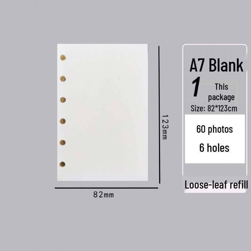 Thickened Notebook Refill: A4/A5/A6/B5 Loose-Leaf Lined, Grid, Blank, Dot Matrix Pages