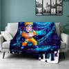 Uzumaki Naruto Printed Flannel Blanket, soft throw for bedroom sofa, washable, Christmas present, great gift.