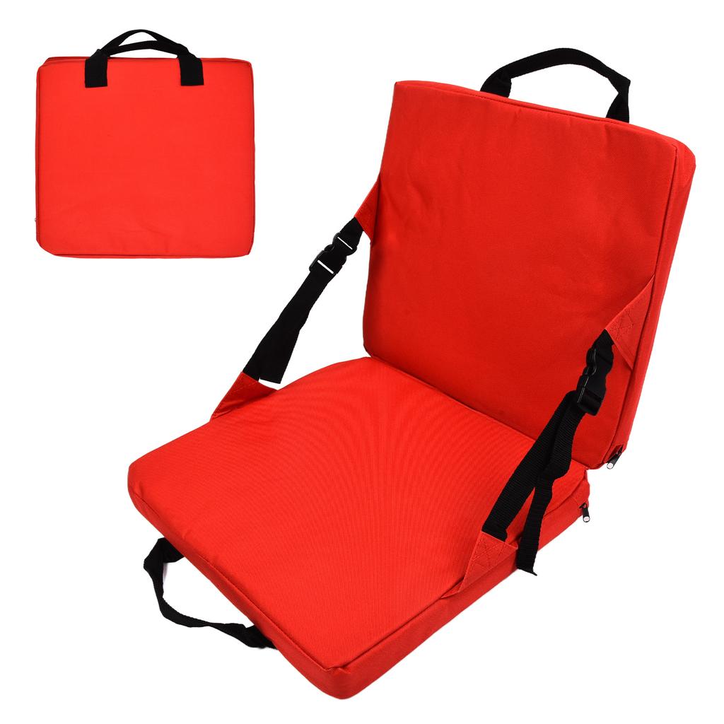 Chair Cushion Foldable Portable Soft Comfortable St Cushion with Backrest for Outdoor Camping Hiking Stadium  