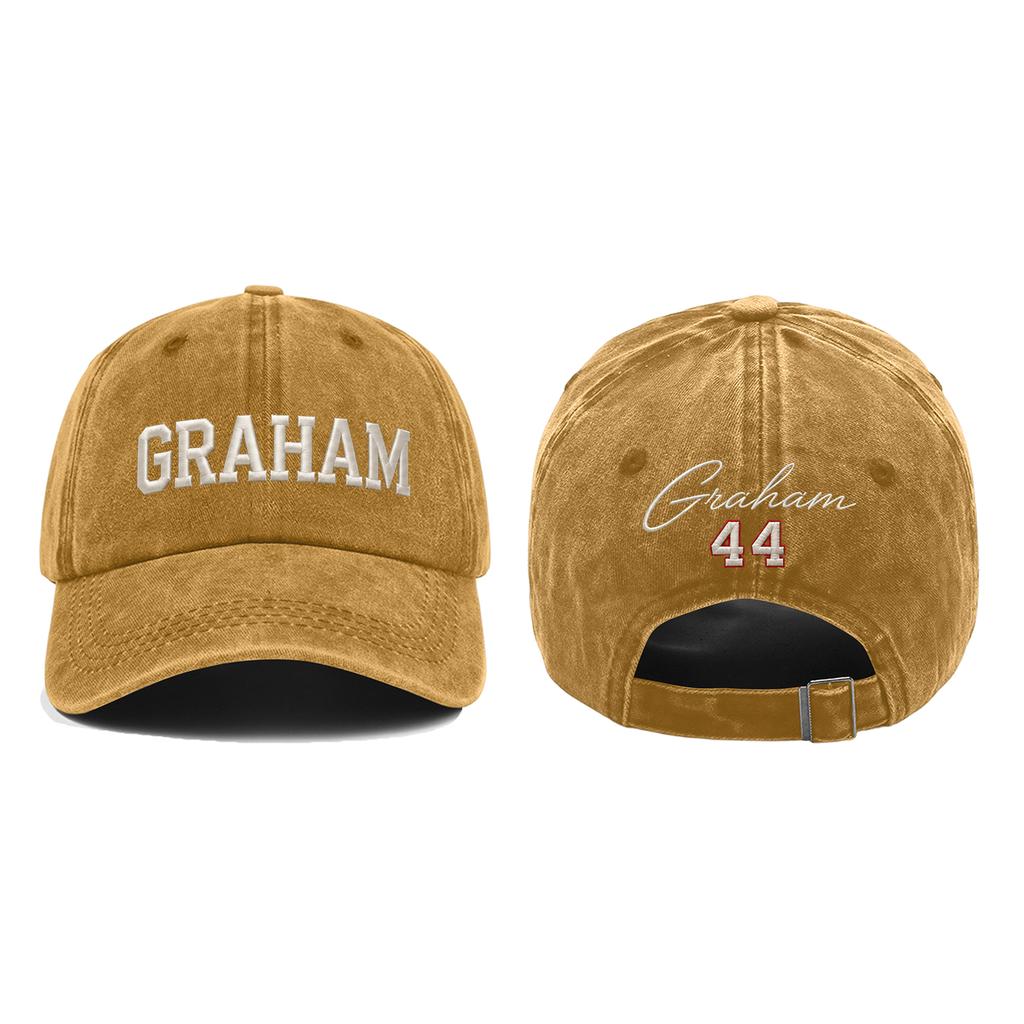 Washed Cotton Baseball Cap Vintage Soft Top Adjustable Strapback Hat Embroidered Lettering Distressed Look Classic Design