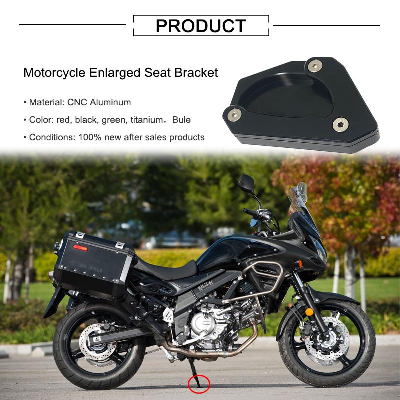 Motorcycle Kickstand Foot Side Stand Extension Pad Support Plate For Suzuki V-Strom 650 DL650 Vstrom 650 XT 2004-2023 2021 2022