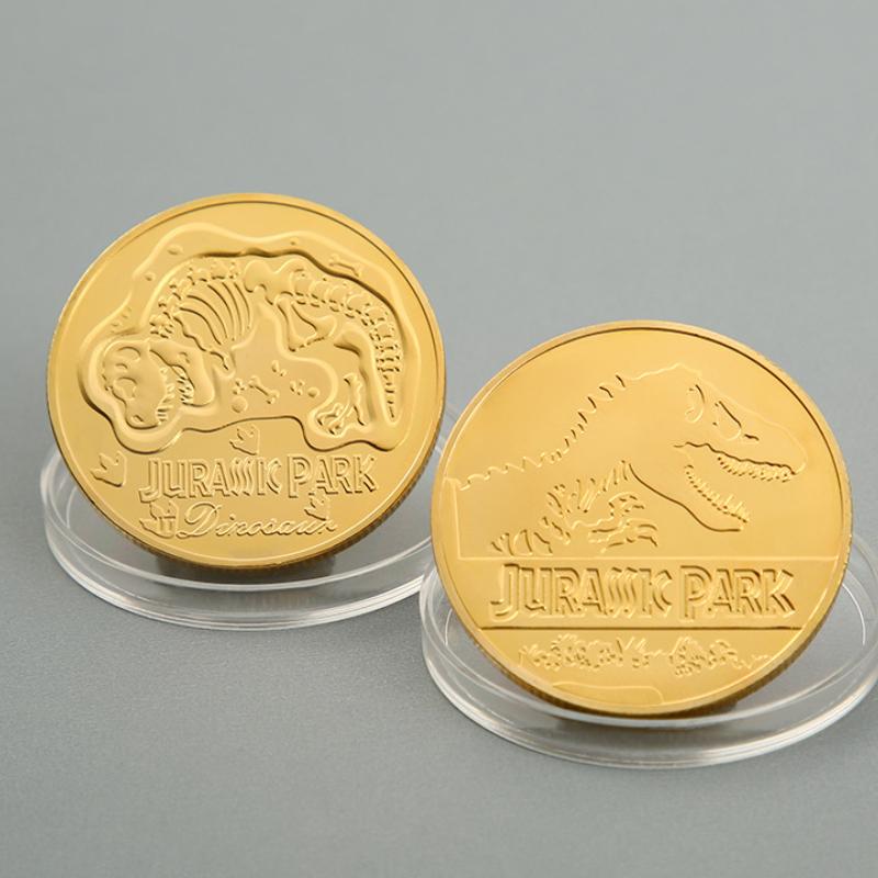 Souvenir Coin Jurassic Park Dinosaurs Commemorative Coin Medallion Badges Coin
