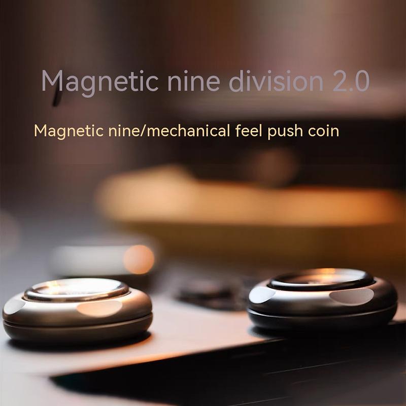 Studio Magnetic Master 2.0 Fidget Slider Antistress EDC Adult Fidget Toys Metal Spinner Ratchet Haptic Coin for Anxiety